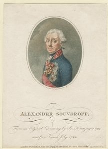 Portrait of Field Marshal Generalissimo Prince Alexander Suvorov, 1799 by Josef Kreuzinger
