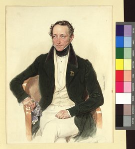 Portrait of the Poet and Theater Director Johann Ludwig Deinhardstein by Josef Kriehuber