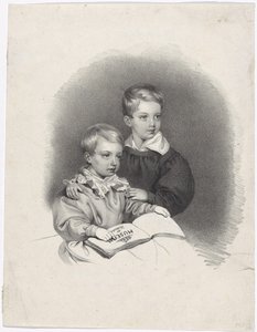 Crown Prince Franz Joseph and Archduke Ferdinand Maximilian Joseph as Children