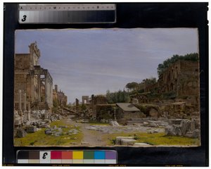 Two Views of the Roman Forum by Josef Theodor Hansen