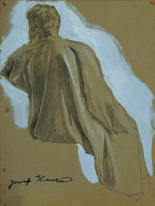 Seated Man (Drapery Study) by Josef Wawra