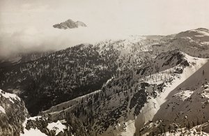 Album: My World War Memories of the South-Western Front in Carinthia, Italy, Trentino-Alto Adige 31/03/1915-12/11/1918: View of the Alps (b/w photo)