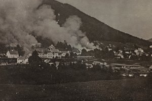 Album "Meine weltkriegs - Erinnerungen South-West Front (Carinthia, Italy, South Tyrol) 31/03/1915-12/11/1918 - Josef Zohles Wien": bombings in Tarvisio