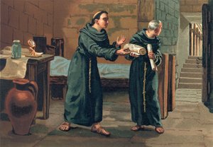 Roger Bacon Sending His Magnum Opus to the Pope by Josep or Jose Planella Coromina