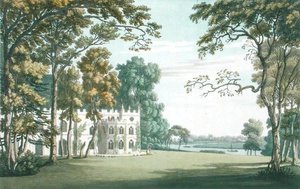 The House, gardens and lake at Strawberry Hill, engraved by J.C. Stadler