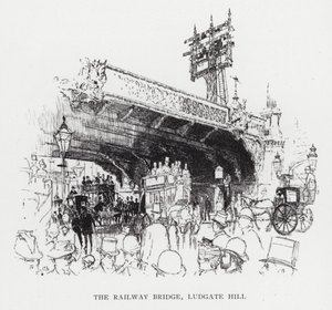The Railway Bridge, Ludgate Hill by Joseph (after) Pennell