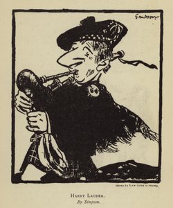 Harry Lauder, Scottish singer and comedian by Joseph (after) Simpson