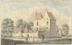 Castle De Eng near Vleuten by Joseph Adolf Schmetterling