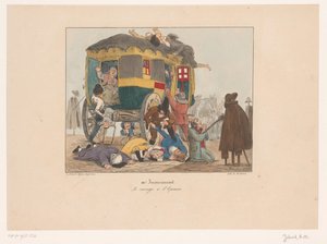 Omnibus with Passengers Being Robbed