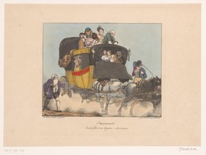 Woman Vomiting from a Moving Omnibus