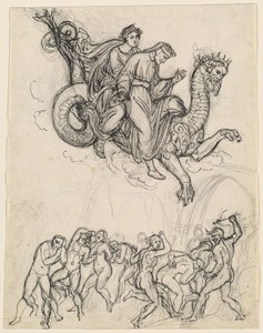 Dante and Virgil Riding on the Back of Geryon by Joseph Anton Koch