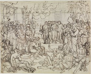 Dante and Virgil with the Heathens in Limbo (Dante Inferno, Canto 4, V 52) by Joseph Anton Koch