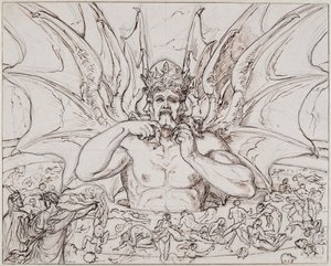 Lucifer in the Center of Hell. Illustration to the Divine Comedy by Dante Alighieri, ca 1803