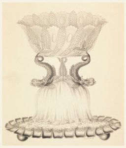 Design for a Silver and Crystal Compote by Joseph Anton Seethaler Ii