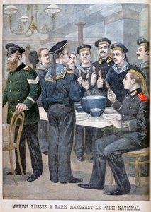 Russian Marines Eating Paiki in Paris