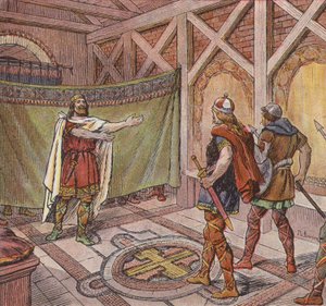 Chlothar I Sees the Feet of the Assassins Ordered to Kill Him by His Brother Theuderic