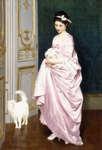 Feline Affection, 1872 by Joseph Caraud