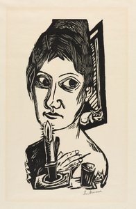 Woman with Candle by Joseph Charles Marin