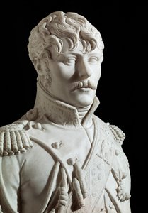 Eugene Rose de Beauharnais called Prince Eugene vice king of Italy then Duke of Leuchtenberg, adoptive son of Napoleon I Marble Sculpture by Joseph Chinard 1806 Versailles, castle museum