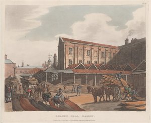 Leaden Hall Market, January 1, 1809 by Joseph Constantine Stadler