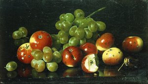 Still Life with Crabapples and Grapes by Joseph Decker