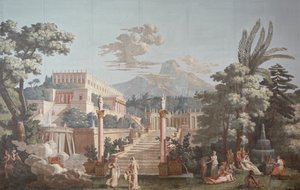 Wallpaper Design Depicting Telemachus by Joseph Dufour