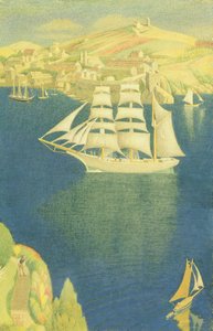 The White Barque at Fowey by Joseph Edward Southall