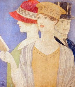 Visitors to an Exhibition by Joseph Edward Southall