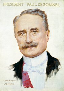 Portrait of Paul Deschanel (1855-1922), President of the Republic. Illustration by Joseph Felix Bouchor (1853-1937)