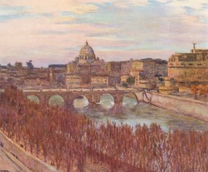 Rome: Vue de Rome du palais Primoli by Joseph Felix Bouchor