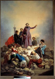 Revolution 1848: The Archbishop Denis Affre on the Barricade Faubourg Saint Anthony 26/06/1848