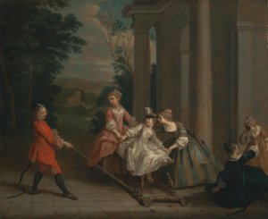 Children Playing with a Hobby Horse