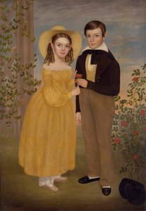A Boy and a Girl in a Garden by Joseph Goodhue Chandler