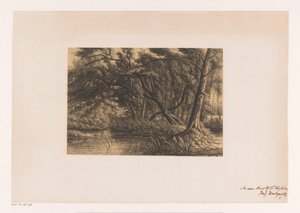 Forest Landscape with Pond by Joseph Hartogensis