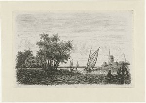 Boats on a Lake by Joseph Hartogensis