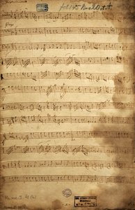 Score for trio of baritone, viola and bass for the Angerfertigten by Joseph Haydn