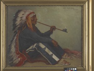 Chief Flat Iron, Sioux by Joseph Henry Sharp