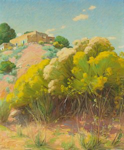Taos Studio by Joseph Henry Sharp