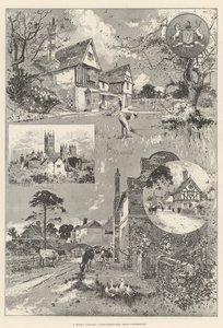 A Model Village, Patricksbourne, near Canterbury by Joseph Holland Tringham