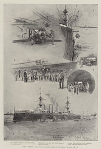 HMS Terrible, 14,220 Tons, the Largest Cruiser in the World, preparing for War