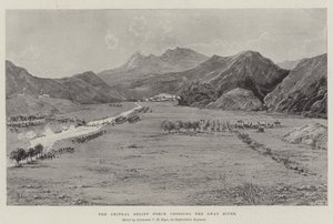 The Chitral Relief Force Crossing the Swat River by Joseph Holland Tringham