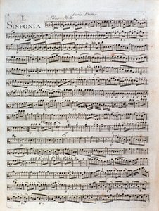 Page of Musical Score of Symphony in C Major by Pleyel