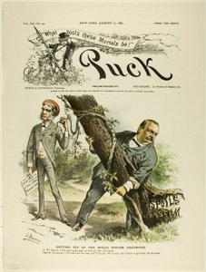 Getting Rid of the Spoils System Deadwood, from Puck by Joseph Keppler