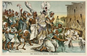 The Democrats Finding Their Moses, from Puck by Joseph Keppler