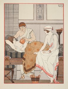Applying a suction to the breast, illustration from 