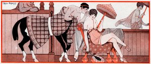 What was, in the Olympian period, Le Prix de Diane - The Jockeys Tip - illustration from la Vie Parisienne, 1927