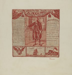 Printed Textile of George Washington by Joseph Lubrano