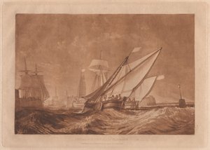 Entrance of Calais Harbour by Joseph Mallord William Turner