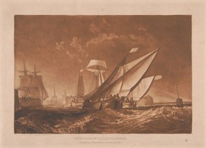 Entrance of Calais Harbour by Joseph Mallord William Turner