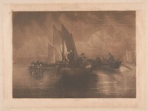 Flounder Fishing, Battersea by Joseph Mallord William Turner